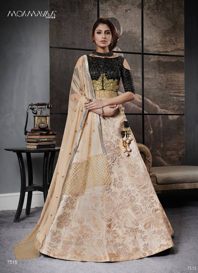 MOHMAYAA 7500 Glitterati Latest Fancy Festive Party Wear Jacquard Silk Heavy Designer Exclusive Western Lehenga Choli Collection